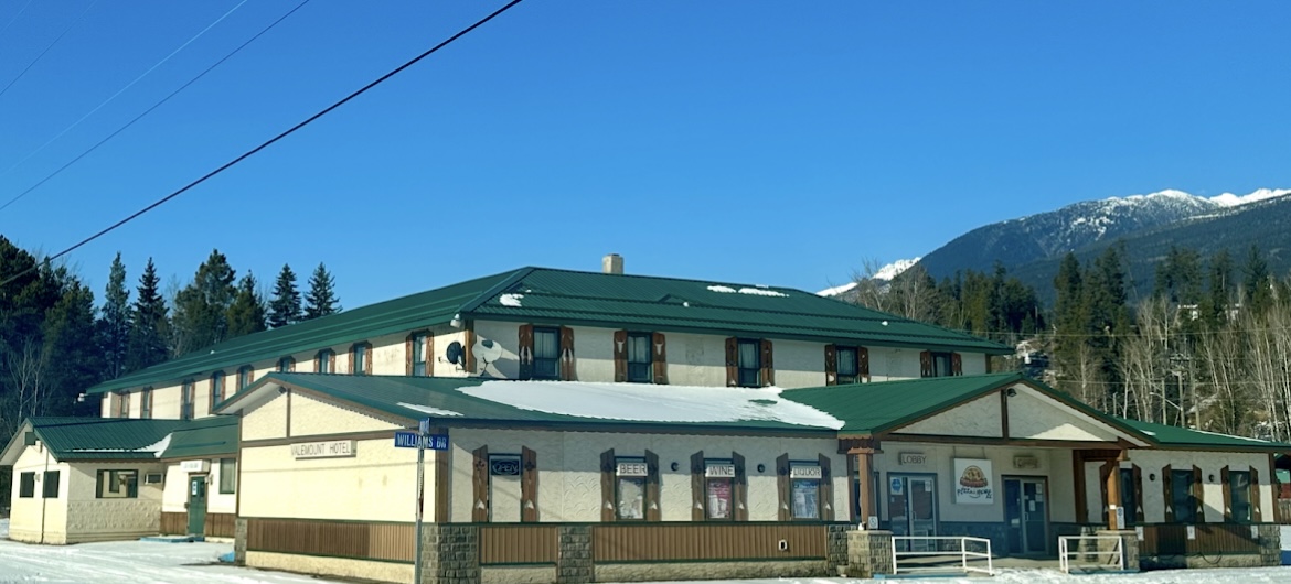The Valemount Hotel building on Main Street